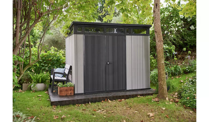 Artisan 9x7ft Double Door Pent Outdoor Plastic Garden Shed