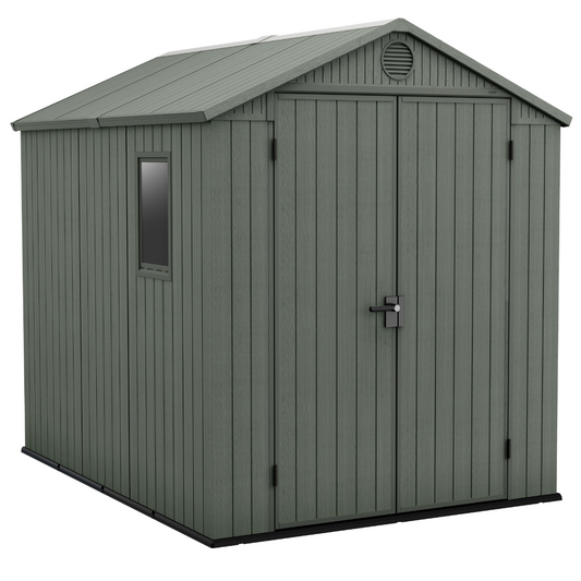 Darwin 6x8ft (1.9m x 2.4m) Garden Shed - Green