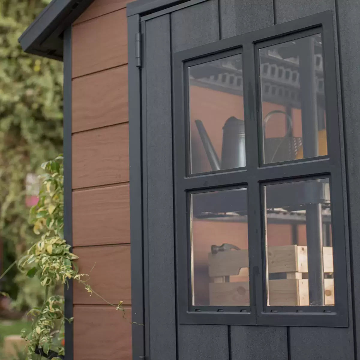 Newton 7x9ft Double Door Outdoor Apex Plastic Garden Shed