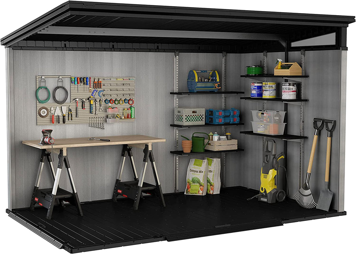 Artisan 11x7ft Double Door Pent Outdoor Plastic Garden Shed